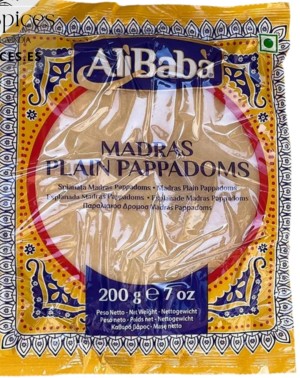PAPADAM PLAIN ALI BABA 200GR*10PCS